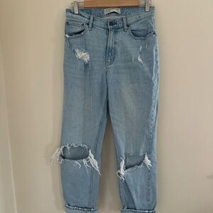 Abercrombie & Fitch High-Rise Dad Distressed Jeans